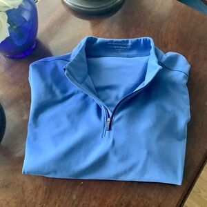 Holderness & Bourne Dry Luxe Performance Blue 1/4 Zip Golf Pullover Sz XL